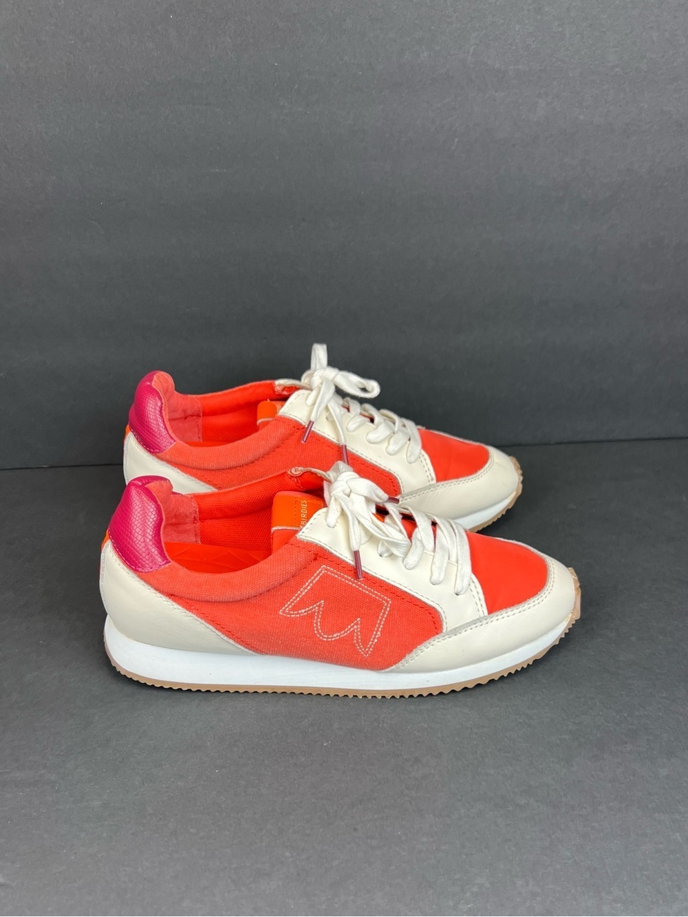 Birdies Women's Sneakers in Coral, Fuchsia, and White Size 9
